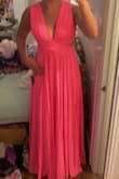 love it color and all so flattering. hate bright pink but this dress makes it look pretty - Liv M.