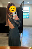 In my opinion, it would be an otherwise modest dress except because the back and the sleeves make it SUPER SEXY in a classy way. I wore it as a wedding guest and received many compliments. It was too long for me but that was expected (I think the dress is floor length for someone 5'8"). I hemmed it midi to be able to dance comfortably and it looked good. Beautiful and really inexpensive for the quality. - Beatriz V.