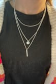 Excuse the hair all over my shirt #dogmom. Love this necklace! Very cute and casual. Easy way to dress up an outfit - Jenn S.