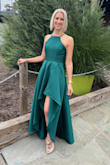 I felt incredible in this dress. I got it steamed at a professional place for $20 which kept the shine. I received compliments all night! - Jen R.