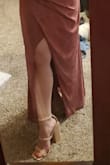 This shoe is everything I wanted for an on-trend nude heel. The toe strap is a bit tight and will need stretched out prior to longer wear, so that is why I gave it 4 stars. But for a shoe as tall as these are they are easy to walk in and I can't wait to wear them this wedding season! - Sarah A.
