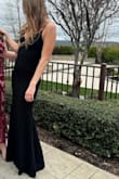 Ordered this dress in a S and M for a black tie wedding. Ended up going with the S as the M was a little loose. The S fit me like a glove and was long enough (with short heels) thanks to the adjustable straps! Dresses being too short is an issue I sometimes run into with size S at Lulus. I felt amazing and could sit/dance/move comfortably all night. Would highly recommend! - Julie O.