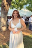 I bought this dress for a beach-themed charity event and it was so so beautiful! I usually am not able to purchase sets because my chest is a size larger than the rest of my body but the construction of this top made it super easy to adjust. The only downfall was that the straps were about an inch and a half too long, but thankfully, my mom knows how to sew and took those in for me and moved them to the center a little so that my bra straps underneath were covered. Really love this set and how I can mix and match tops and bottoms. - Hannah H.