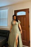 Elegant, love the fabric, the length is perfect with my 3 inches shoes. Very comfy. - Elvie E.