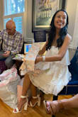 Loved the fit and material of the dress. Perfect dress for my bridal shower! - Monica C.