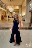 I really like these blue satin heels! I usually wear a 7.5 -8 and ordered a 7.5, they fit perfectly. However these are not good for lots of walking. Rubbed the back of my ankles to the point of blisters, but I did walk a lot. - Jessica T.