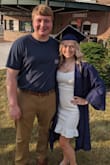 I got this for my high school graduation and loved it. Good length, a nice fit, good white color that is not see-through. - Hannah B.