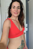 The swimsuit looks great with my smaller chest! After returning to bunch, I'm so happy I finally found one that looks good. I definitely be buying another one in a different color.
43 yo - Kerri S.