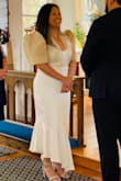 I wore this to my church wedding and paired it with a Filipiniana top. I tend to be between a Small and Medium in Lulus and this Medium fit well enough that it hugged my shape but was very comfortable and felt roomy.  I appreciated the adjustable straps.  It is pretty thin but not see-through. I did need to wear high waisted shorts undergarments though because everything else showed a line. Overall very happy with my purchase! - Alyssa S.