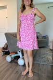 I am a petite, straight shape body type. According to the measurements provided on this site, I should be an XS. But I had to exchange for a Small. I usually fluctuate between xs/s depending on the brand, but just expected a better fit going off the site suggestions. If in doubt, size up one :) Small is still a bit snug in the chest, but comfortable and flattering. If I went up to Medium the straps would be too long and hang off the shoulders. *Photo is with size Small - Sam H.