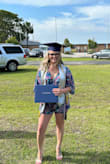 This romper is absolutely adorable! The material is soft and light. The colors are beautiful and vibrant. It was perfect for my graduation! - Katie G.