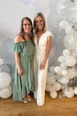 I wore this jumpsuit to my bridal shower and it was a big hit. Super comfy, the underlining is a satin material. The top straps wouldn't stay up on me, so I used double sided dress tape and it worked perfect. - Chelsey T.