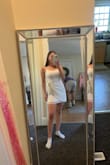 dress is super cute. the fabric leaves 0 room for stretch though and is delicate. the dots on it are my favorite part! - Hope L.