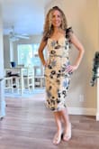 Love this dress! So classy and beautiful. Fits great. Only thing I need to alter is the straps are a little long, so they slide down. But it's impossible to find the perfect fit for everyone. - Rebecca H.