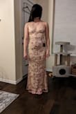 Another great dress. We ended up not keeping it because my daughter can be rough on dresses and this one has many beautiful delicate sequins. We liked the adjustable straps, the rose gold color, the glitzy look. The wearer is 5 ft 7 3/4 in and the length of the dress is perfect. - Lidia R.