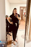 I am usually a M but got S I absolutely love everything about this lounge jumpsuit. Very soft, comfortable, and perfect fit! Sandals are Lulus also. - Dalia G.