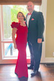 Lots of compliments on this dress! Absolutely loved it when I ordered it, and loved it even more when I tried it on.  I'm 50 so I had to have quite a bit hemmed, and it is lined- so both layers needed to be hemmed. Amazing dress! I would order again in a heartbeat! - Jennifer M.
