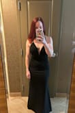 Absolutely love this dress! Just the right amount of sexy vs classy. I wore it to an army gala with my husband. I did have to get it hemmed cause I'm on the short side. I also had the seamstress add cups so it was easy to go without a bra which worked out perfectly. The dress has wiring in the middle so I didn't have to tape down to protect the girls! Again, beautiful
Dress! - Rachel G.