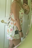 This fit true to size!  I would deff say it's meant for those with smaller chests. I'm a 38 B and the medium fit perfect.  It's very comfortable to wear as well.  It's lined and you can't see anything inappropriate.  My only complaint is I'm 5'8 with a long torso so it does ride up a little higher than I would like it to.  But large I think would be too big on me and I will keep the medium. The photo is not the best I am a size 6 but I look wide here not bc the photo. - Melanie Z.