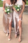 I ordered a 7.5 and an 8. I normally wear an 8 in heels and ended up keeping the 7.5. They are super cute! I wore them as a bridesmaid for about 3.5 hours. My sister normally wears an 8 but the 8 was too small for her, so I think it just depends on how wide your feet are. - Christina C.