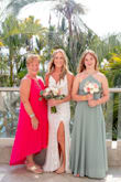 Beautiful fit, and the color is amazing. So flattering for any age. The dress was comfortable and she had no complaints about anything. Altered the length, and the brought the waist in a bit. - Brianna F.