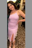 This dress is SO flattering! I wore it to a student awards gala and got compliments all night. The asymmetry was a style I normally don't gravitate towards, clearly--as I'm shown posing in the pictures with my hair on the side with no strap, but overall it was adorable and I will definitely be wearing it again. GORGEOUS COLOR TOO! So happy I got off the waitlist for this one and bought it ASAP - Angelica S.