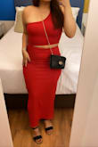 The dress fit perfectly. The material is good quality. I love the dress! Wore it on vacation in Rio. - Carmen G.