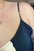 The material was not what I was expecting. Even if it had been advertised as a "slip" style dress, I would have been surprised by the thinness of the material. I've been on the fence about keeping it because of the material being so thin and the fit of the bust. As I noted, I'm a 34DDD/36DD bust, so the large that I ordered should have fit. Normally I struggle with the bust being too tight. This dress definitely needs darts in order for the dress to fit well, otherwise the armholes are gapey. Planning to keep it but will need to add darts to the bust and find undergarments that don't show (might be difficult to find.) - Alexandra B.