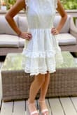 The dress was a true fit. The material is soft and the lace is sturdy. At 5'3", the dress fit just above my daughter's knees. A great choice for a graduation evening. - Shellie R.