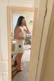 I ordered this for my college graduation because it looks super cute in the picture, but it did not look the best on me. It was good quality, and important to note, it is not stretchy at all. I think it is a super cute dress but definitely is not made for girls on the curvier side- was super tight on my hips/ butt but baggy in the stomach. - Anna B.