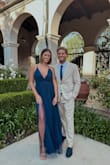 Great dress. I'm tall and I loved that it still hit the floor when I wore my 3 inch heels. I didn't trip or anything with the length, and got soooo many compliments at the wedding. - Gabby B.