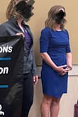 The dress was perfect for a work event. As other reviewers had suggested, I sized up to a Medium, which fit well. I think my typical size of Small would have been too tight. Material is good quality and the color is lovely. - Patty N.