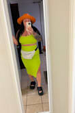 Fits great! Super curvy over here and I found it quite flattering. Love the lime color too! - Alexandra H.