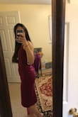 I ordered a M but wish I went with a S. Fit well on my torso but but there was a bubble around my waist and lower back area. This was surprising since most dresses are looser on the chest area and more fitted around the hips for me. The fabric did have stretch to it, so if you are in between sizes I would recommend sizing down. The material was definitely good quality and the return was easy and hassle free :) - Sakina N.