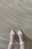 I'm always skeptical buying shoes especially with wider feet & bunions :( 
But these fit okay and I think the more I break into them the wider and more comfy they will get. 
SIZE: if you have wider feet stick to your size, if you have narrow or smaller feet size .5 down. Ie: I'm 8 women's and these size 8 fit well with a little room in the back but if you have smaller or narrower feet I would get women's size 7.5. 
There is a little bit of space in the back so if you want them super snug go half a size smaller but if you like having a tiny gap to move your feet around just buy your normal shoe size. (I recommend that)
Straps and heels are thick and make me feel secure when walking, ivory color is so beautiful. There is a nice grip on the bottom of the shoe too. 
These shoes give me awesome confidence where I am most insecure :)
Perfect for wedding season, can't wait to wear these on my wedding day! 
Hope this helps you out! - Melody U.