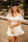 I love the embroidered details on this dress! Made me feel super pretty on graduation day! The only issues I had were that it was a little see through (so I just needed to wear skin-tone undergarments), and as a tall girly, the length was almost too short. Overall, I was happy with it though! - Hayden V.