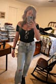 Love these jeans! So comfy. I probably could have sized down, but being able to dry my jeans a bit without worrying about too tight of a fit is nice. I'm normally a 4 or 26/27 depending on the brand and color/cut - Amanda N.