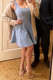 I love this dress! I ordered the M and the S and it has enough stretch that both of them fit well. I ended up keeping the small. My bust size is 32H (not an option on the drop down sizing smh) so I was pretty surprised the S was able to stretch comfortably. It's flattering but not overly revealing, perfect for a work outing or wedding. - Leticia R.