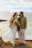 This dress was absolute perfection for my elopement on Maui! I did have to get the straps taken up and I added bra cups, but it was just gorgeous
This dress is completely unlined lace outside of the body suit, making it sexy, beachy, and breezy. I was comfortable in it all day and the light of the sunset through my dress was spectacular! - Linda L.