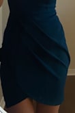 I have to say I was pleasantly surprised with this dress. 
I was less impressed with the shipping fees. 
I ordered from Canada. I ordered 5 dresses in total. This is the only one I kept. I was worried about shipping fees and the return process given the bad online reviews. But they did accept my unworn dresses minus taxes. 
It cost $30 to return 4 dresses and they charged me taxes and other fees? Maybe shipping fee after the fact or maybe subtracted taxes from my return? 
In the end, I paid $140 for a $75 dress and opportunity to try on 4 others. 
The convenience of not shopping all day in a store is worth something. Not sure if it should equate to double the price of an item though. 

This dress looks really great on. Pics dont do it justice! 
Its very comfortable! 
Love pleats over lower half. Top is a bit plain but I like that and will spice up a necklace. 

If I lived in USA or shipping and returns were free, Id order tons! Out of country makes it less affordable. - Sarah M.