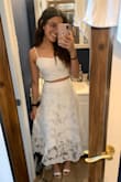 I was hesitant to buy because of my height but I loved how it fit with heels. I bought this for my rehearsal dinner and I'm obsessed!!! 10/10 recommend. - Yasmine H.