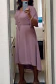 Very nice dress, fits very good, I wore it for my daughter's graduation, got many compliments about it.
The material is very soft, color is as showed in picture, the only thing is you need a pin for the chest and the skirt and also needs to be pressed because gets very wrinkled. - Rosario P.