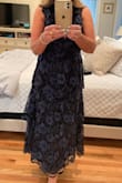 Everything about this dress was perfect!! Elegant, classy & fit perfectly! No alterations were needed at all. I'm small on top so no bra was needed and dress still fit well. This dress was worn to a black tie optional wedding. - Rachel J.