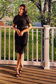 This is a beautiful evening dress. This fits like a glove. - Nilima J.