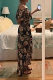The fabric is beautiful and the dress is well made.  I just listened to the suggested size instead of going with my own instinct...... Sometimes it works and then it doesn't.  Still a very nice dress just needed a smaller size. - Cindy H.