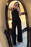 It's hard to believe this looks so amazing because it literally feels like pajamas. The material drapes beautifully and doesn't seem like it will wrinkle which is another added bonus. Can't wait to wear it out! - Caitlin R.