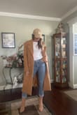 This coat is stylish, warm and looks great with so many different outfits.  I was happy I ordered a size down, because it is made to be a large "boxy" coat. - Kristin S.