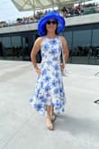 Wore it to the ky derby it fit great looked great. Only issue was the zipper was tricky to get up in the middle where the seam is. Otherwise great dress - Sarah E.