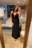 This dress fit more perfectly than I ever could have imagined! I'm not someone who normally wears form-fitting clothing, especially at a formal event. But I am so happy I gave this a try, it fit perfectly I normally wear a size 12 in jeans and most tops are L-XL since I prefer a loose fit. The XL hugged me in all the right places, no spanx needed! - Elizabeth D.