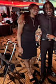 This dress was absolutely beautiful! I bought this for my dads 50th Birthday Party and it was the hit of the night! I got so many compliments and I chose a peep toe, fuzzy toe heel that strapped up the leg. I accessorized with gold jewelry but I really didn't need anything to accessorize with this dress. It has a little bit of a give but it hugs the curves just right. - Taelor H.